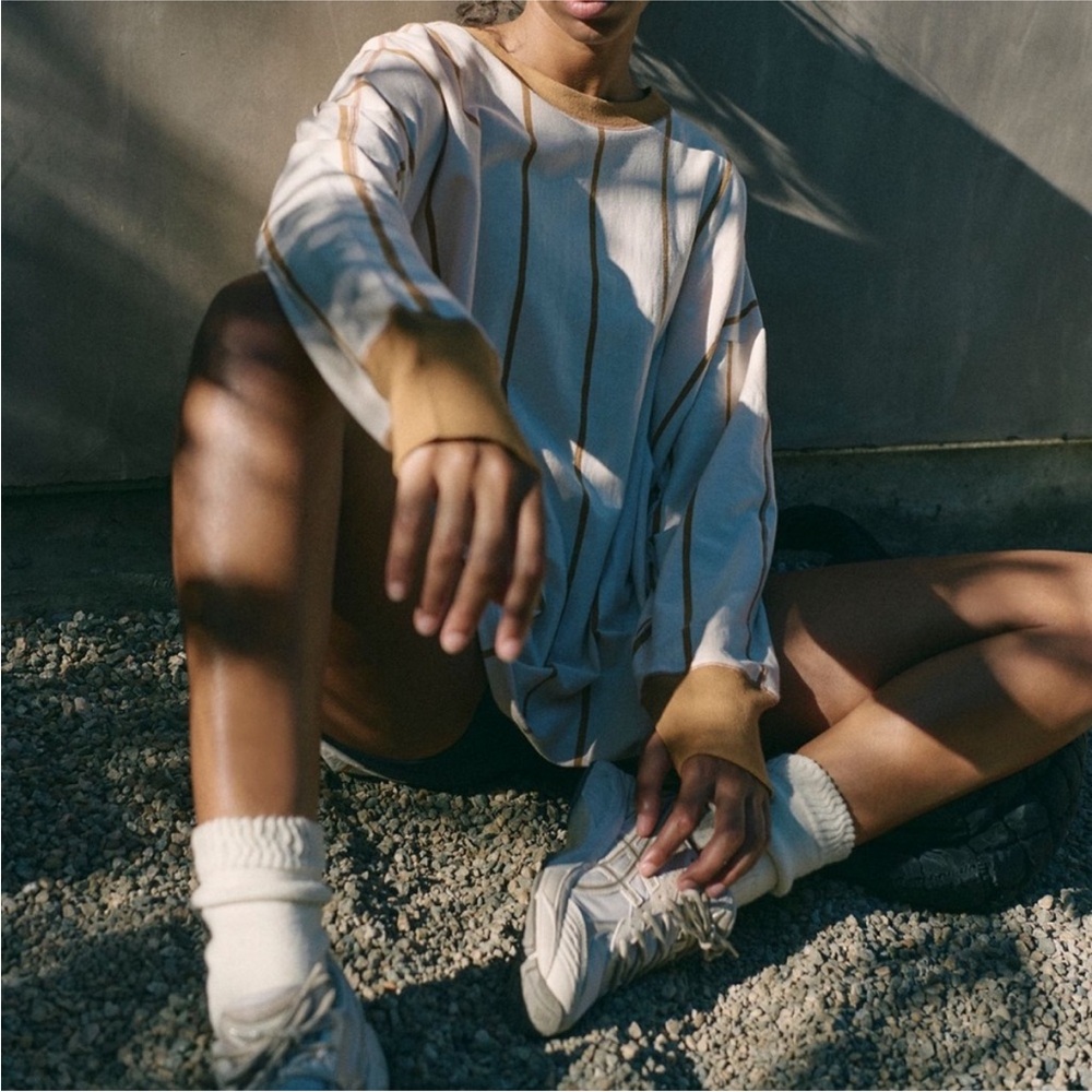 Free People Home Game Stripe Layer Top